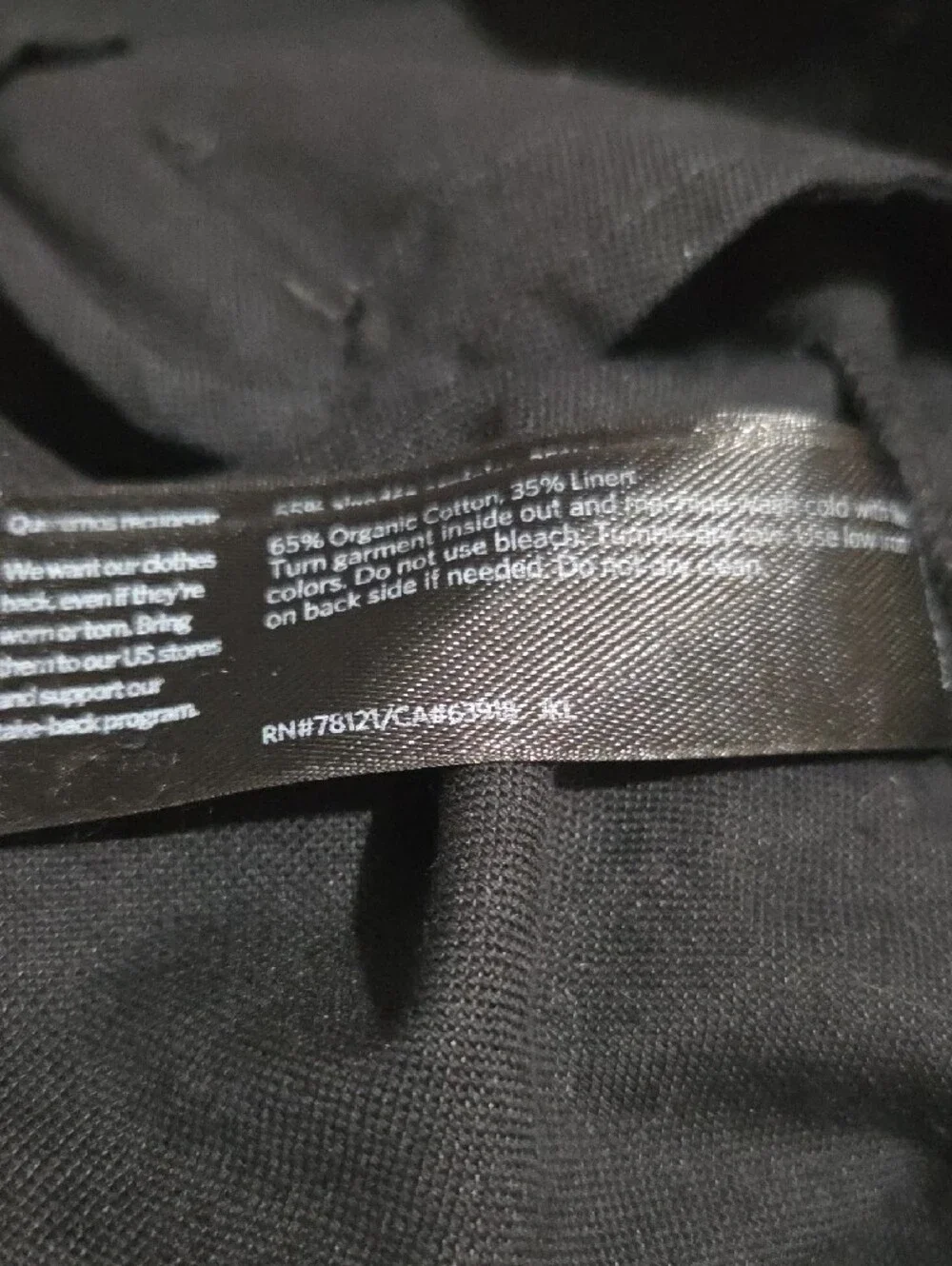 Eileen Fisher Black Jacket - Organic Cotton And Linen - Picture 4 of 5